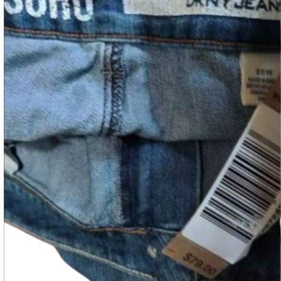 NWT DKNY Blue Ankle Cropped Capri Jeans with Modern Casual Fit ~sz 28W - Picture 3 of 4